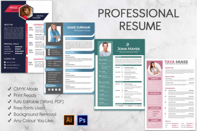 I will design a professional job resume or cover letter