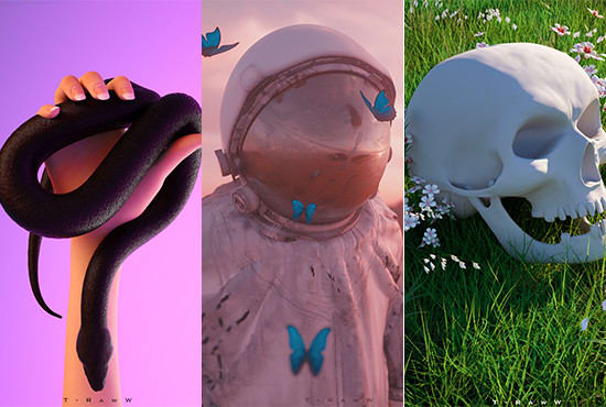 I will design a unique creative, abstract 3d illustrations, concept art