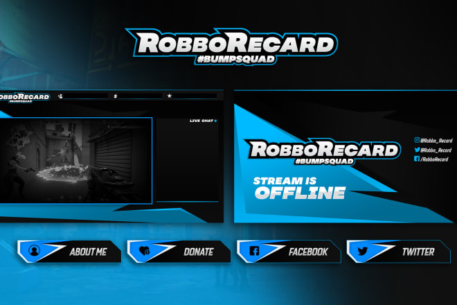 I will design amazing twitch overlay and logo for your stream