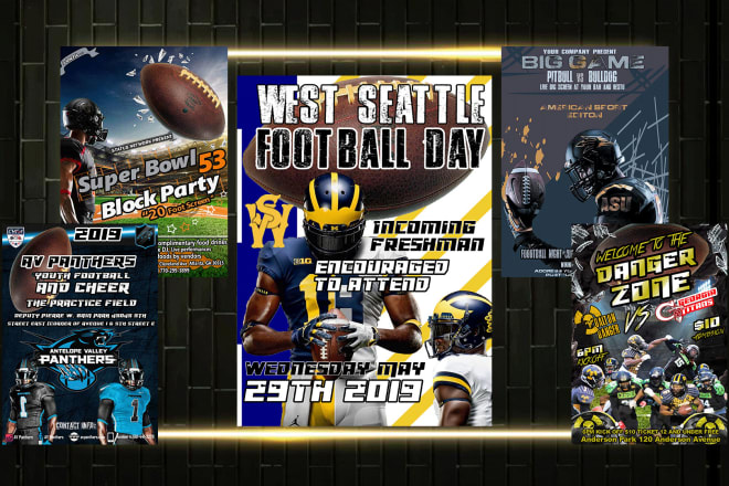 I will design an eye catching football sport flyer 24 hour