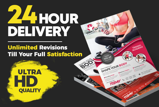I will design an ultra professional fitness or business flyers