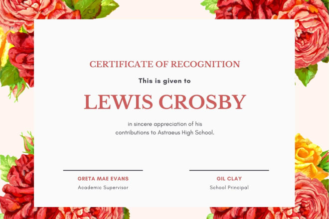 I will design attractive custom certificates