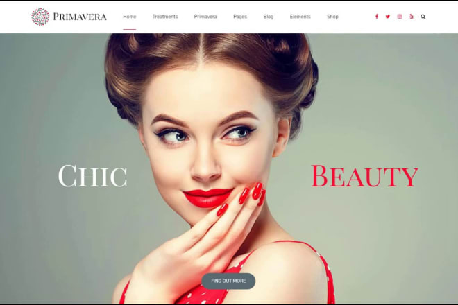 I will design beauty spa salon website with booking and ecommerce