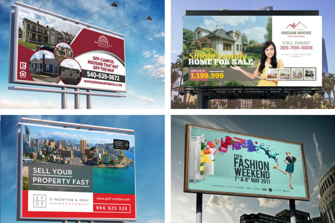 I will design billboard, yard sign, outdoor, vinyl banner, backdrop, signage or ads