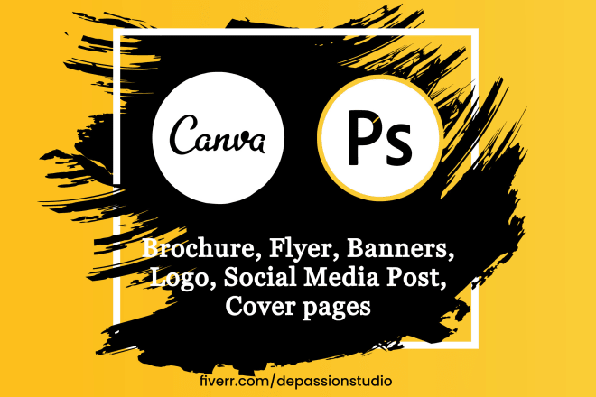 I will design brochure, flyer, banners, social media post in canva and photoshop