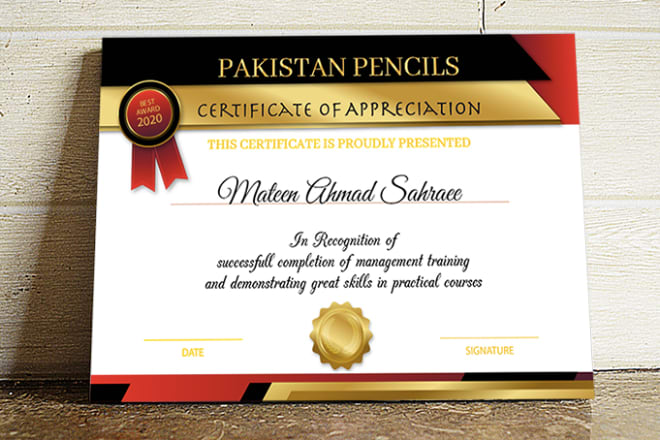 I will design certificate, professional degree, gift voucher, awards, gift certificate