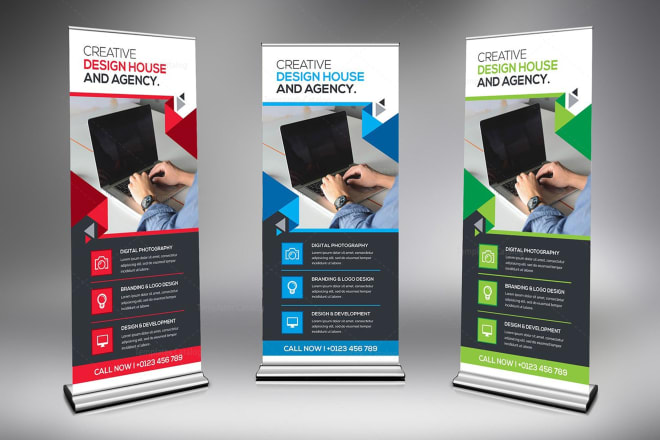 I will design creative rollup banner, retractable standee