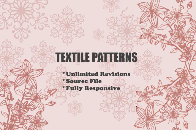 I will design creative textile patterns for printing