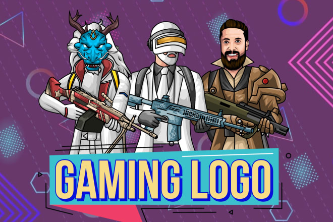 I will design custom gaming cartoons, logo for esports