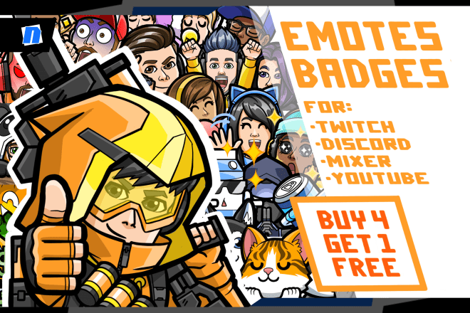 I will design custom twitch emotes and badges