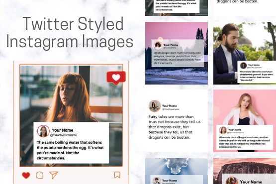 I will design custom twitter styled posts for your instagram page