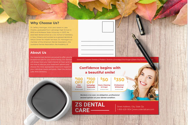 I will design dental, real estate, cleaning service postcard or eddm