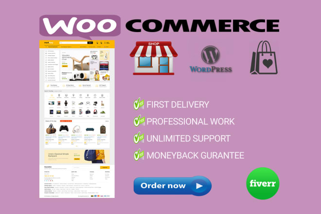 I will design ecommerce wordpress online store using woocommerce