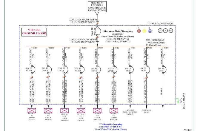 I will design electrical single line diagram for your given floor plan in autocad