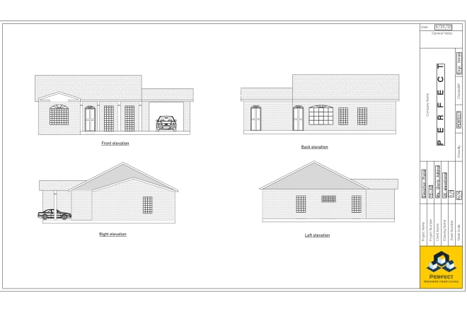 I will design elevation plan or floor plan in autocad 2d