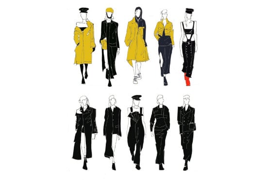 I will design fashion illustration or sketch