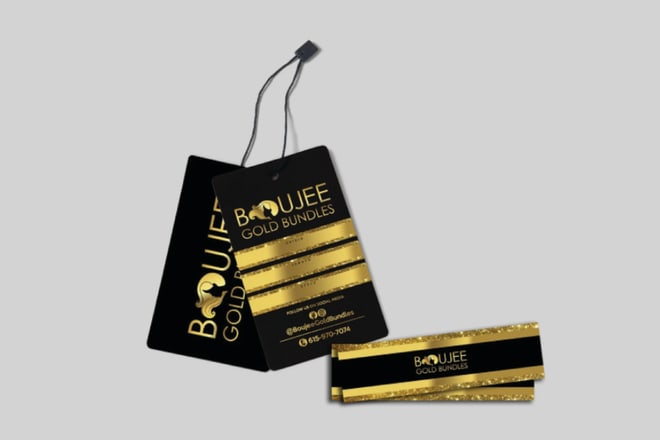 I will design hang tags and bundle wraps for your hair business