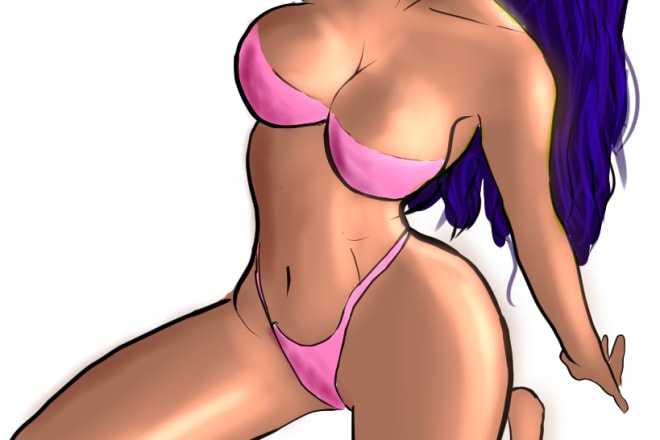 I will design, illustrate and draw pin up cartoon character art