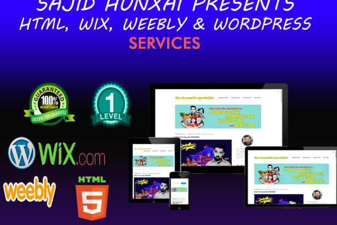 I will design installation html,wix,wordpress, joomla sitebuilder