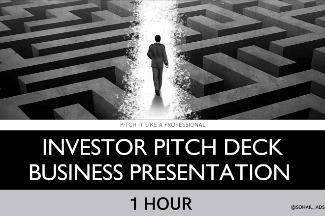 I will design investor pitch deck and powerpoint presentation in 1 hour