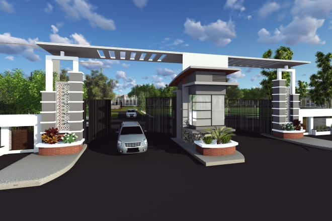 I will design landscape, architecture rendering, patio, exterior