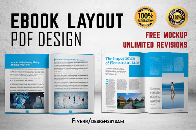 I will design PDF ebook layout or ebook interior design,lead magnet