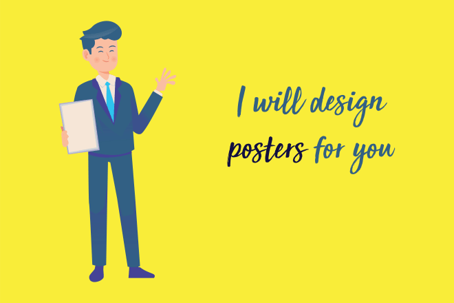 I will design posters for you