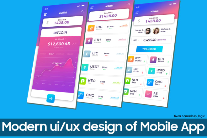 I will design professional ios or android app ui ux