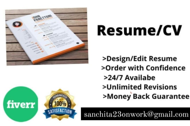 I will design professional resume or CV template