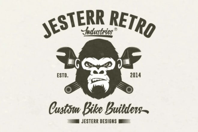 I will design retro vintage badge