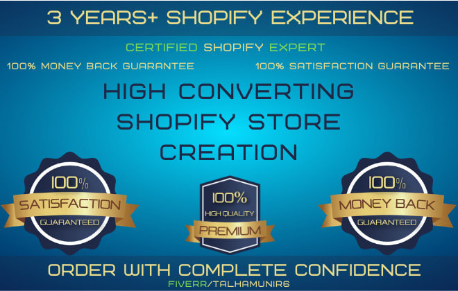 I will design shopify dropshipping website, one product or print on demand store