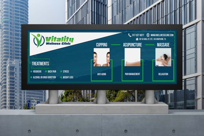 I will design signage, roll up, billboard, retractable, and pull up banner ads