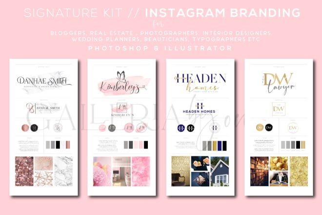 I will design signature logo kit and instagram branding