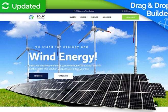 I will design stunning solar panel landing page, solar panel website on wordpress