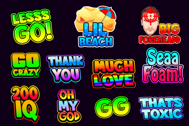 I will design text emotes, font emotes or word emotes for twitch