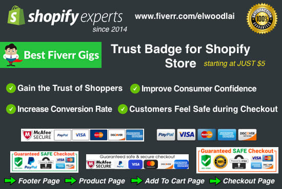 I will design trust badges for your shopify store