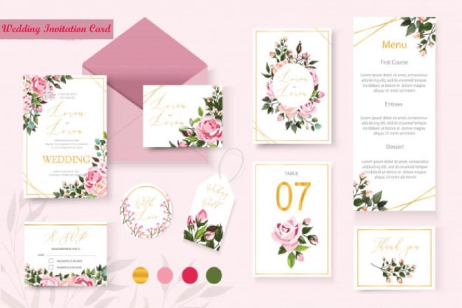 I will design unique wedding card,birthday card,invitation card or party card