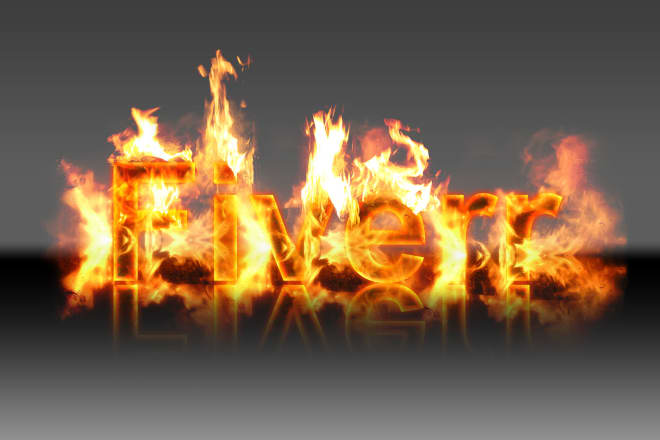 I will design your 3 text into fire logo