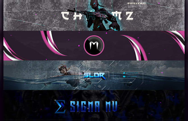 I will design your gaming logo and banner for youtube or twitch