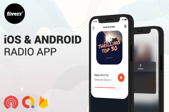 I will develop modern radio station app for android or ios