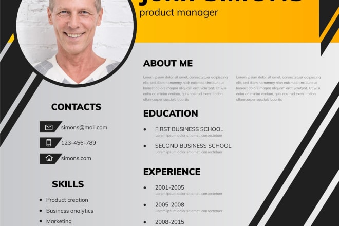 I will digital minimal impressive cv resume design attractive resume design