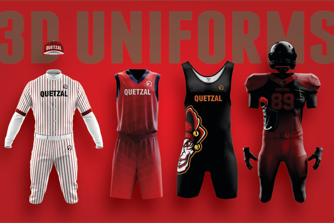 I will do 3d uniforms mock up or sublimation design