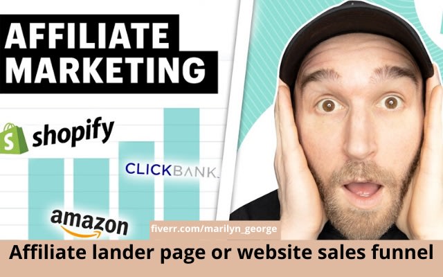 I will do affiliate marketing, affiliate link promotion landing page sales funnel