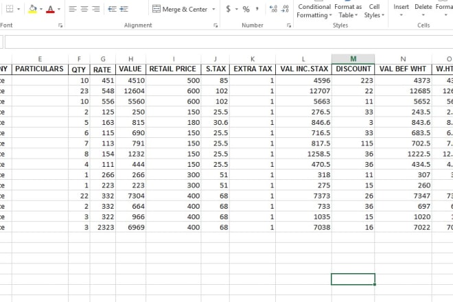 I will do all excel work, pricing, costing, market research product