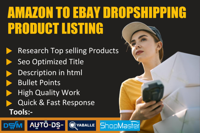 I will do amazon to ebay dropshipping listings