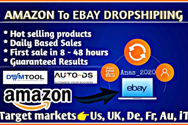 I will do amazon to ebay dropshipping listings