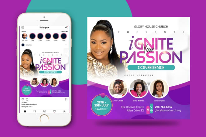 I will do an amazing fb, instagram or social media church flyer