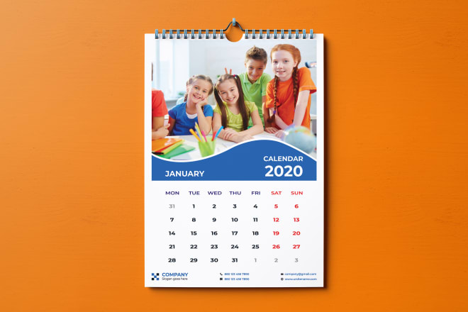 I will do annual desk and wall calendar design