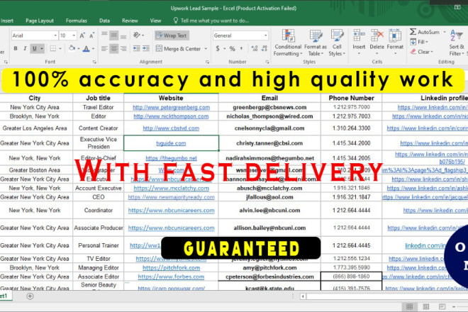 I will do b2b linkedin lead generation and web research