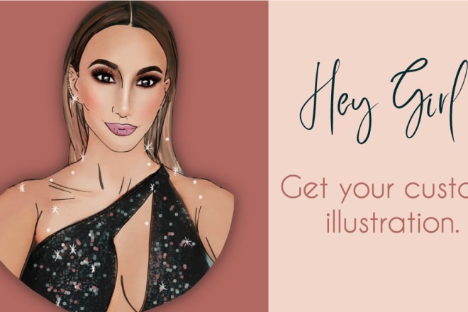 I will do beautiful cartoon portrait illustration